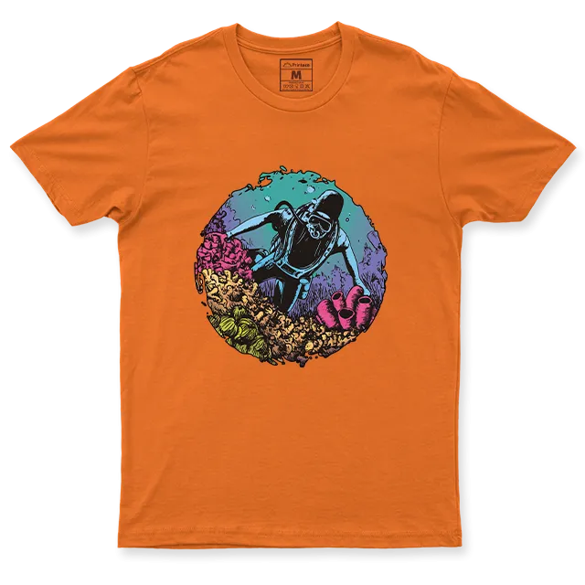Drifit Shirt: Coral Reef Diver
