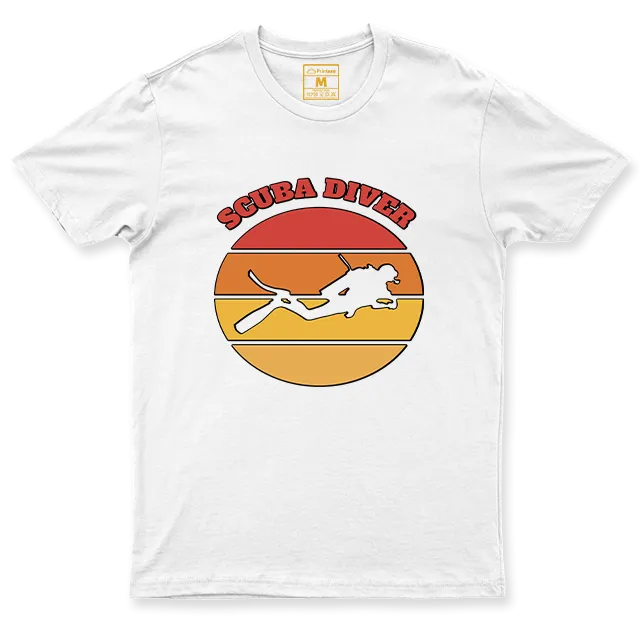 Drifit Shirt: Retro Scuba Diver