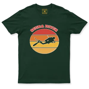 Drifit Shirt: Retro Scuba Diver