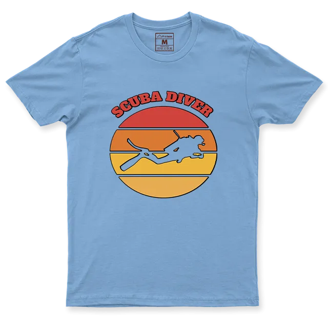 Drifit Shirt: Retro Scuba Diver