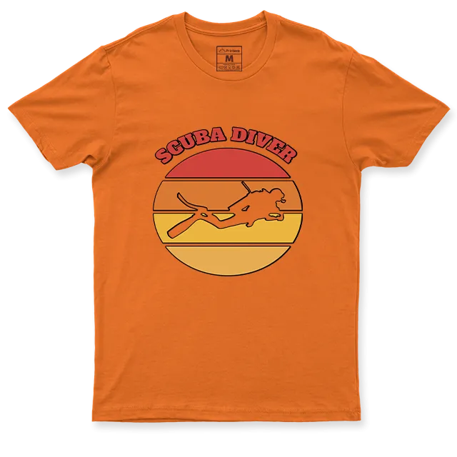 Drifit Shirt: Retro Scuba Diver