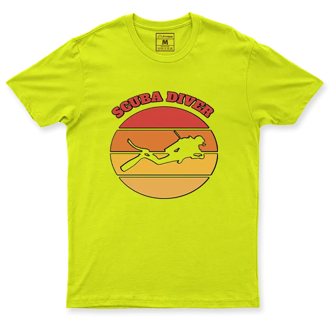 Drifit Shirt: Retro Scuba Diver