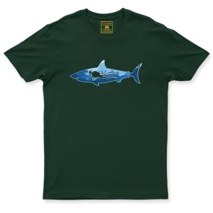 Drifit Shirt: Shark Scuba Diver
