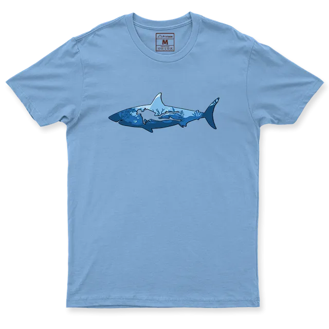 Drifit Shirt: Shark Scuba Diver