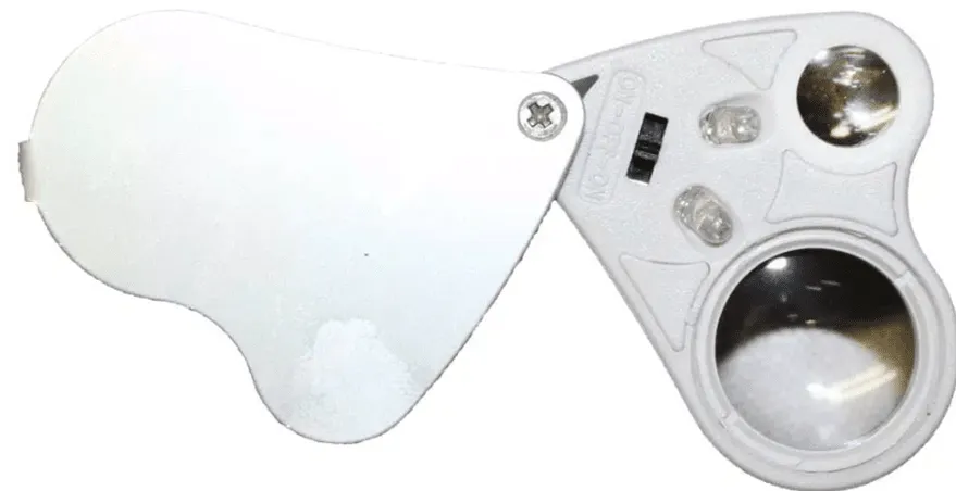 Dual Lens Jewelry Loupe with L.E.D Lights - 12X & 24X Magnification