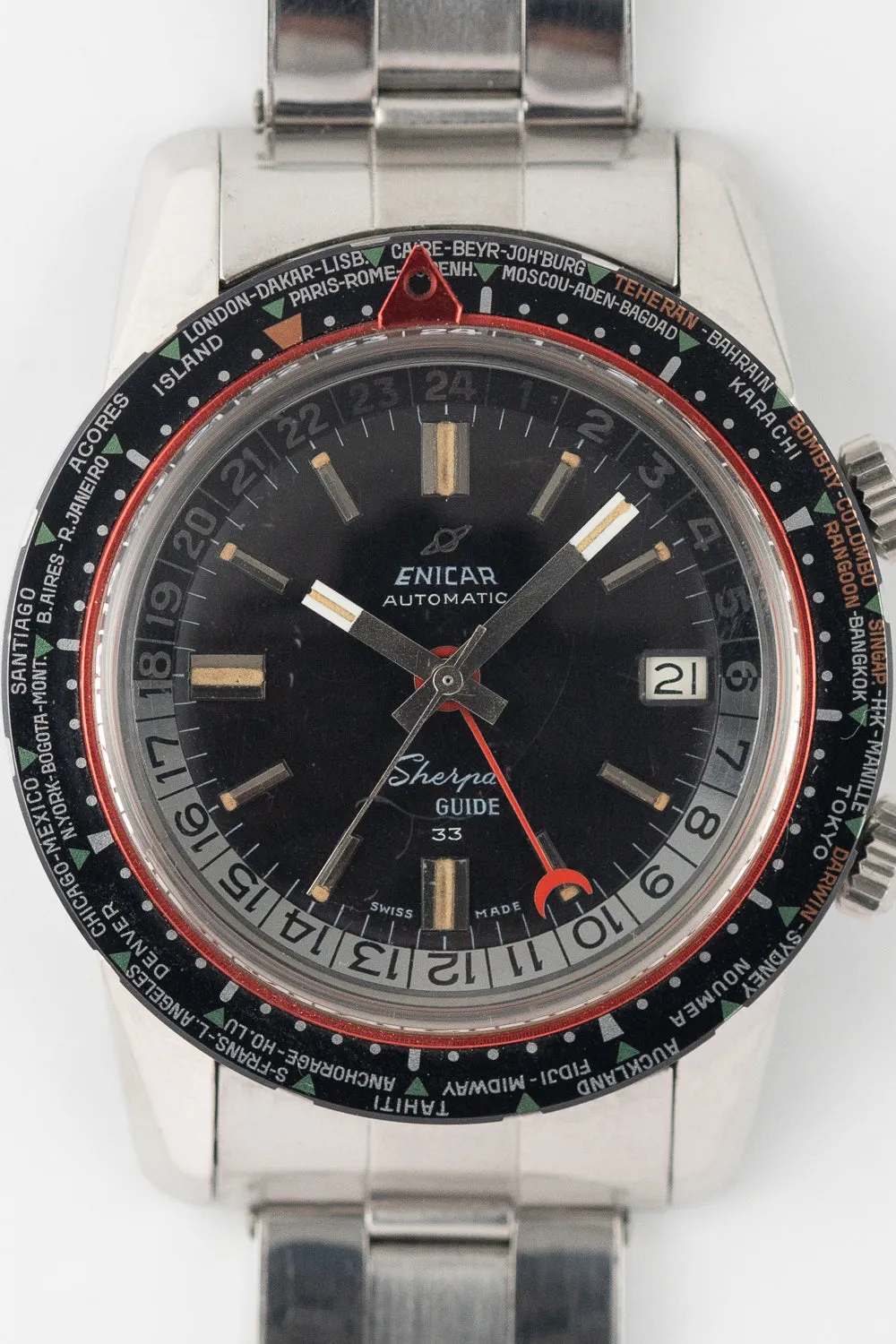 ENICAR Sherpa GUIDE 33 MK2 Ref.126/001 7-63 world time