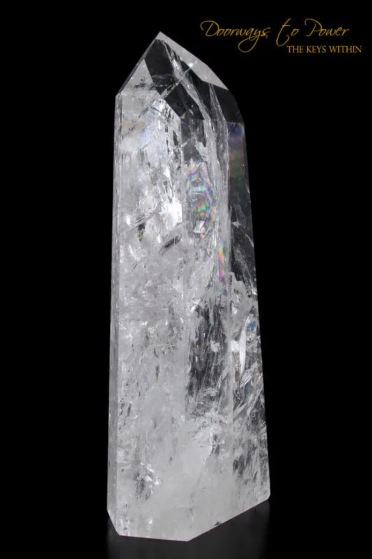 Exquisite Pure Clear Quartz Point & Devic Temple Master Crystal 'Lighted Spirit'