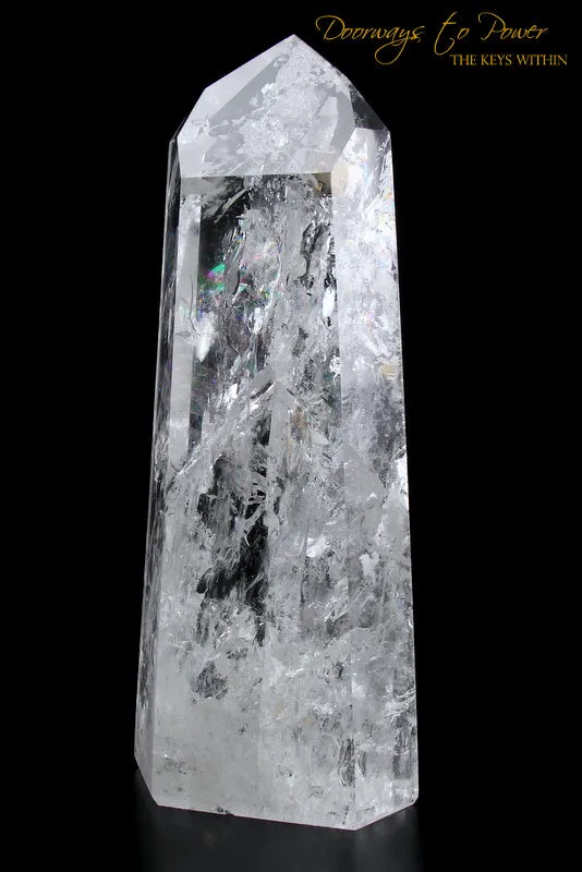 Exquisite Pure Clear Quartz Point & Devic Temple Master Crystal 'Lighted Spirit'