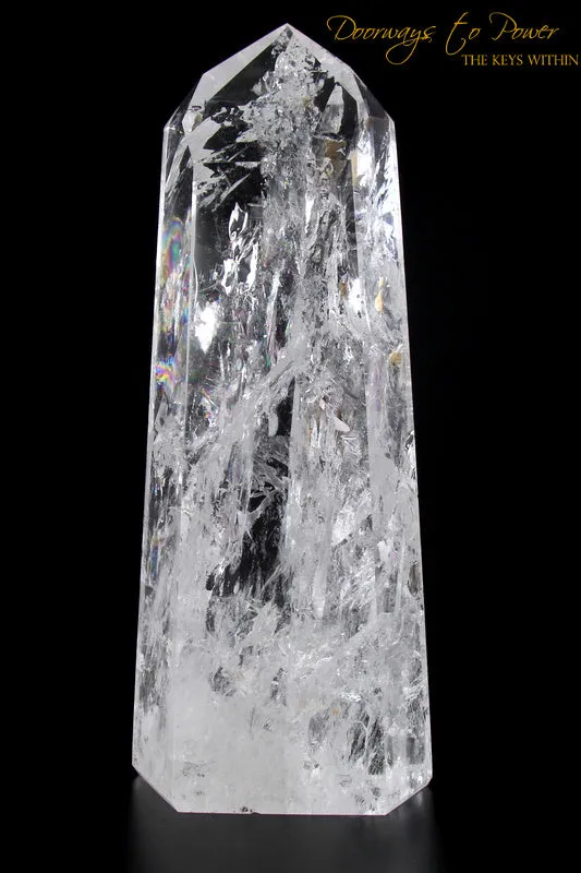 Exquisite Pure Clear Quartz Point & Devic Temple Master Crystal 'Lighted Spirit'