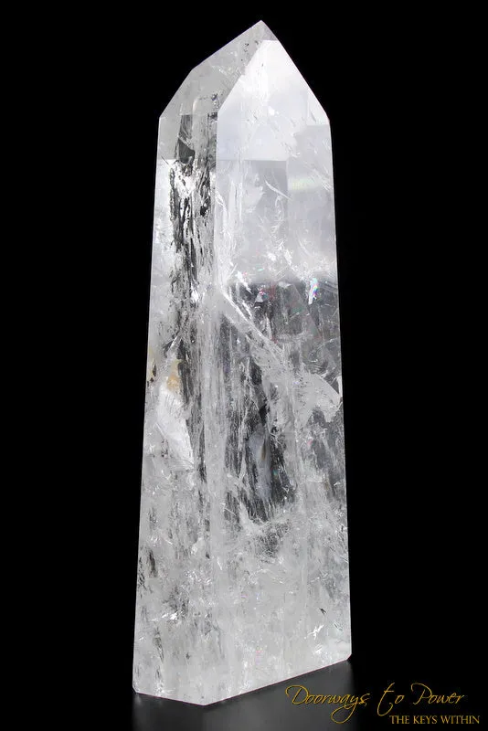 Exquisite Pure Clear Quartz Point & Devic Temple Master Crystal 'Lighted Spirit'