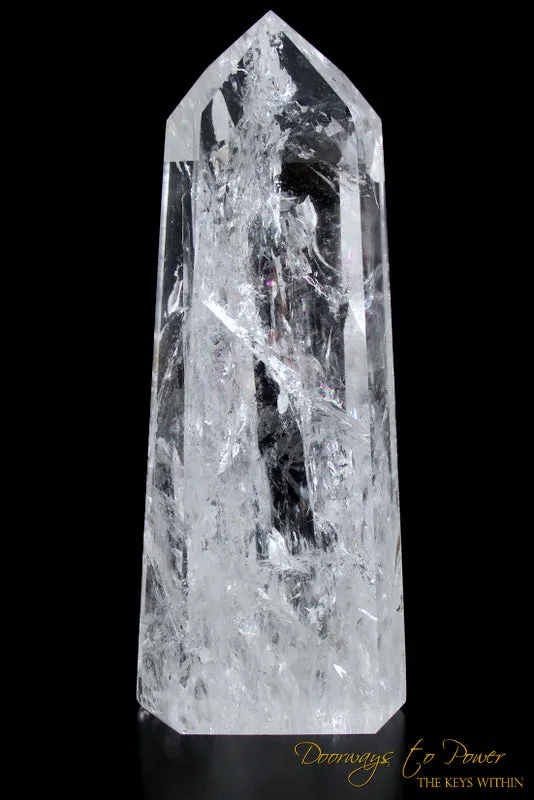 Exquisite Pure Clear Quartz Point & Devic Temple Master Crystal 'Lighted Spirit'