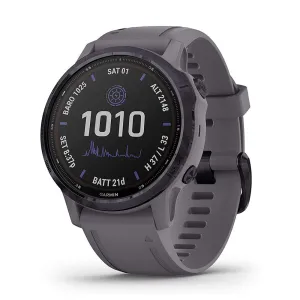 Garmin fenix 6s Pro Amethyst Silicone Band Digital Dial Solar Multisport GPS Smart Watch - 010-02409-14