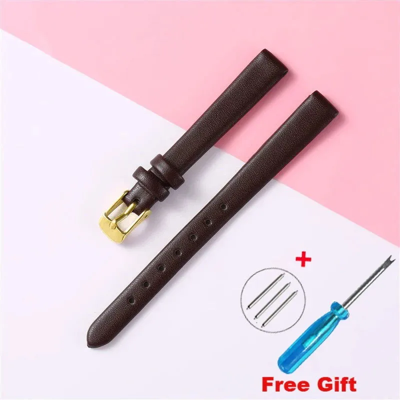 Genuine leather watch strap accessories 8mm, 10mm, 12mm, 14mm