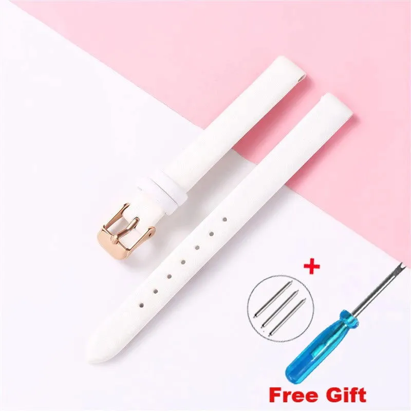Genuine leather watch strap accessories 8mm, 10mm, 12mm, 14mm
