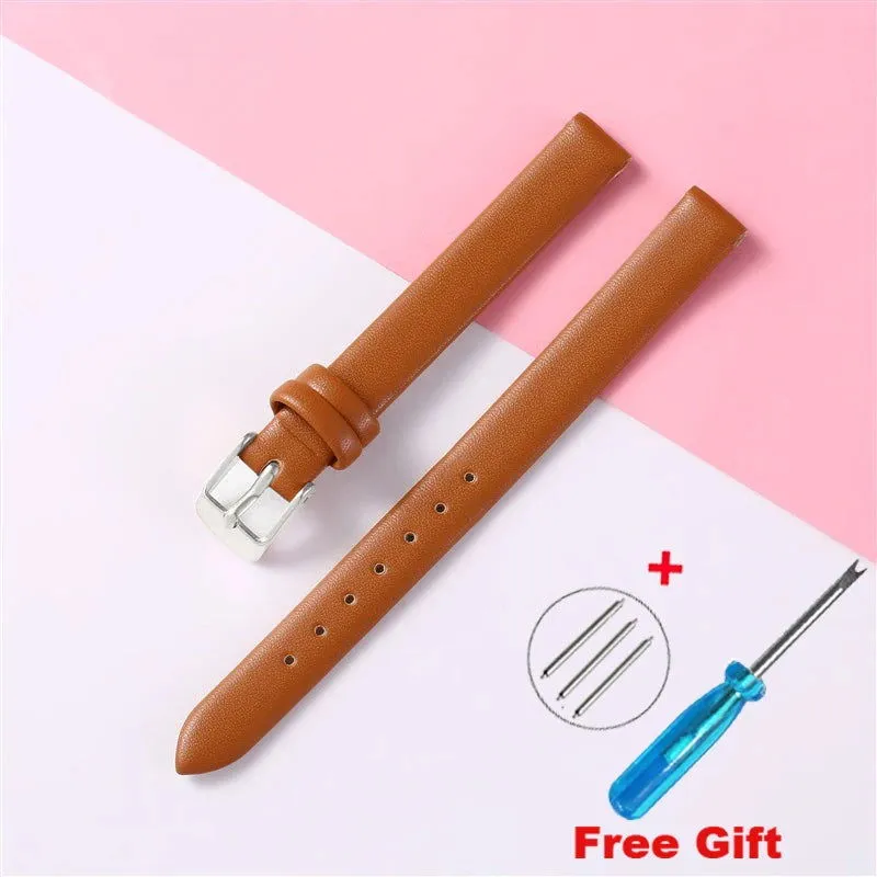 Genuine leather watch strap accessories 8mm, 10mm, 12mm, 14mm