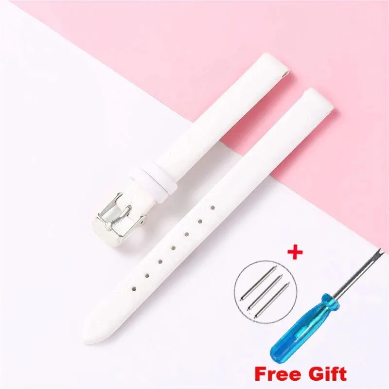 Genuine leather watch strap accessories 8mm, 10mm, 12mm, 14mm