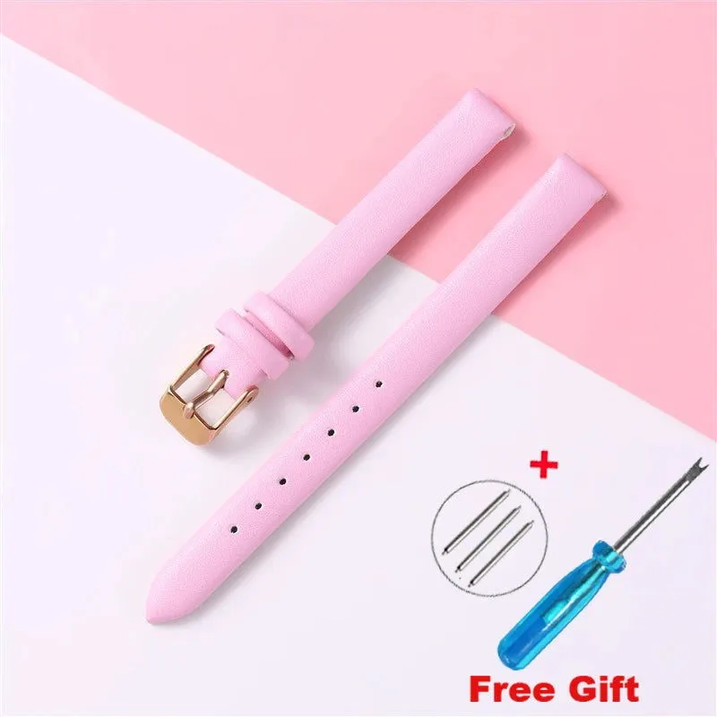 Genuine leather watch strap accessories 8mm, 10mm, 12mm, 14mm