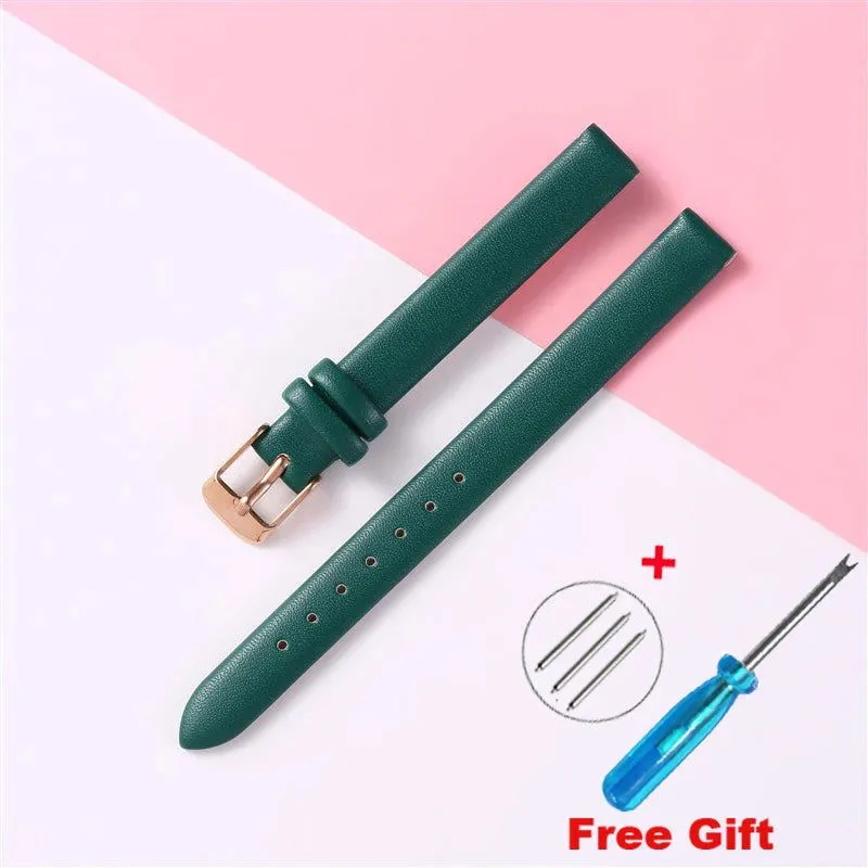 Genuine leather watch strap accessories 8mm, 10mm, 12mm, 14mm