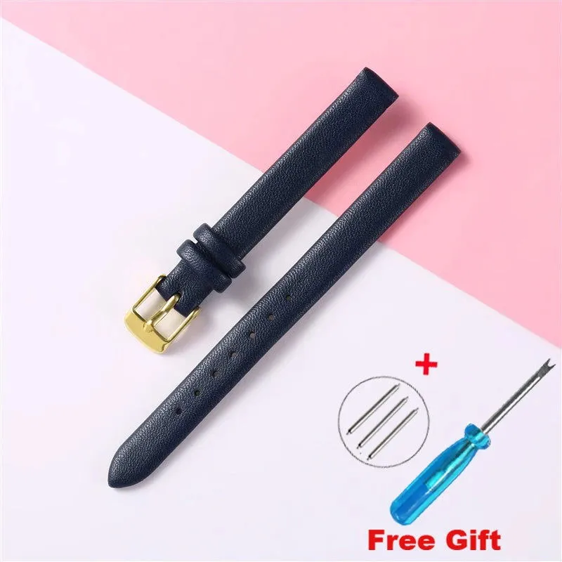 Genuine leather watch strap accessories 8mm, 10mm, 12mm, 14mm