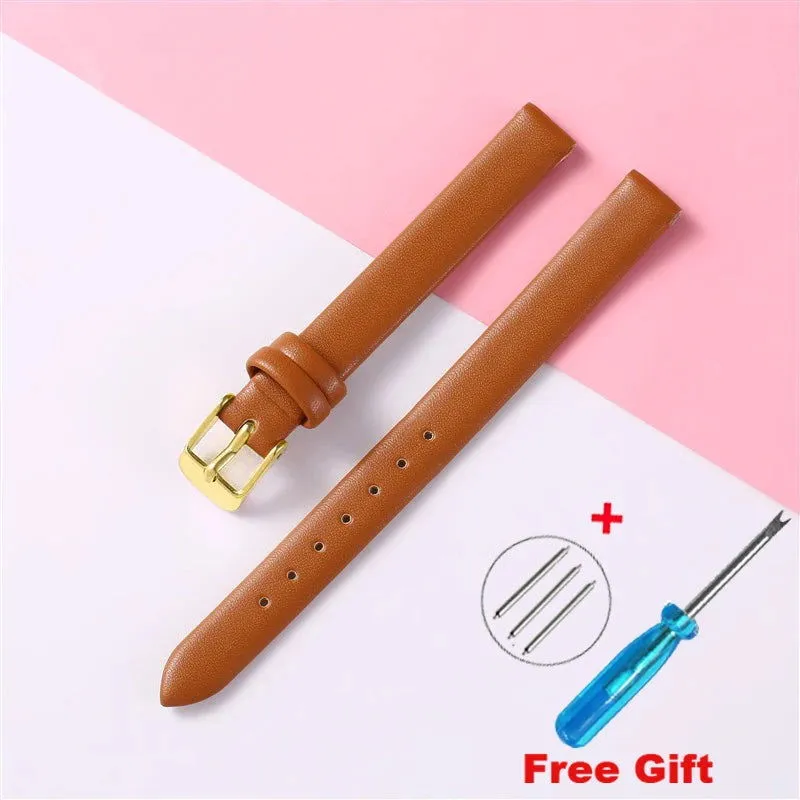 Genuine leather watch strap accessories 8mm, 10mm, 12mm, 14mm