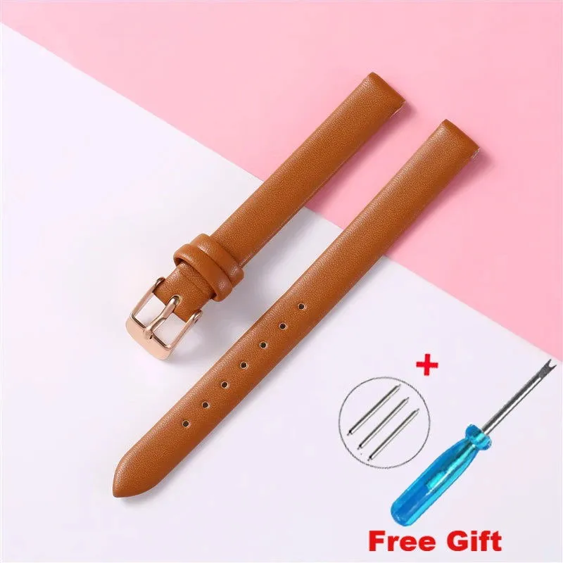 Genuine leather watch strap accessories 8mm, 10mm, 12mm, 14mm