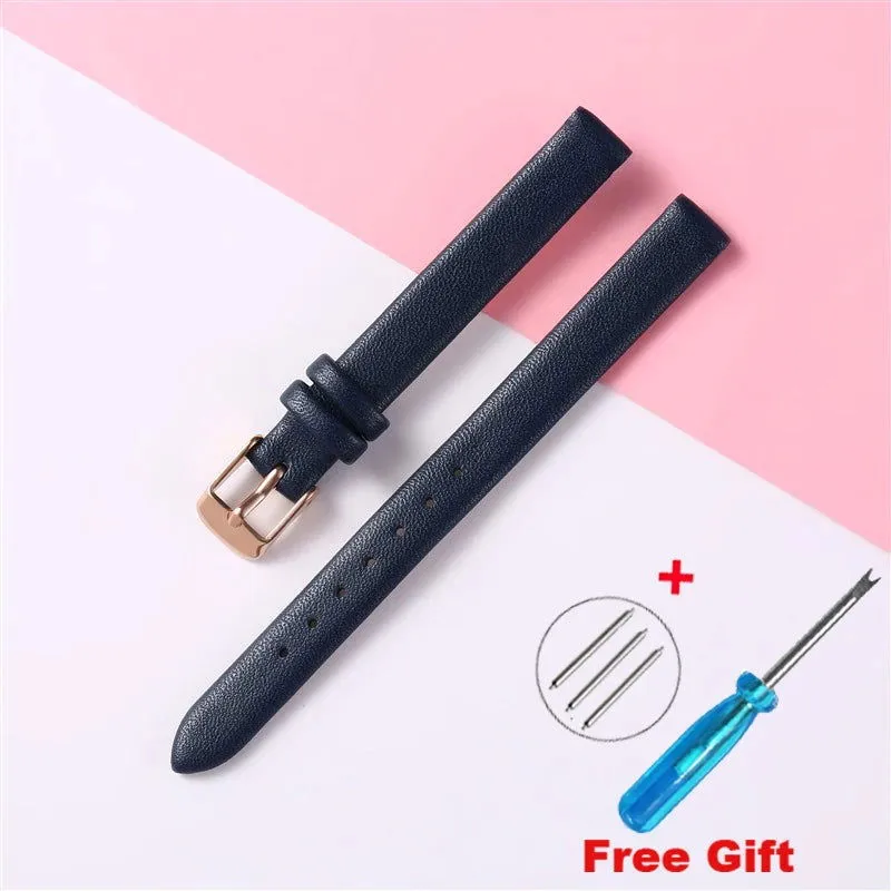 Genuine leather watch strap accessories 8mm, 10mm, 12mm, 14mm