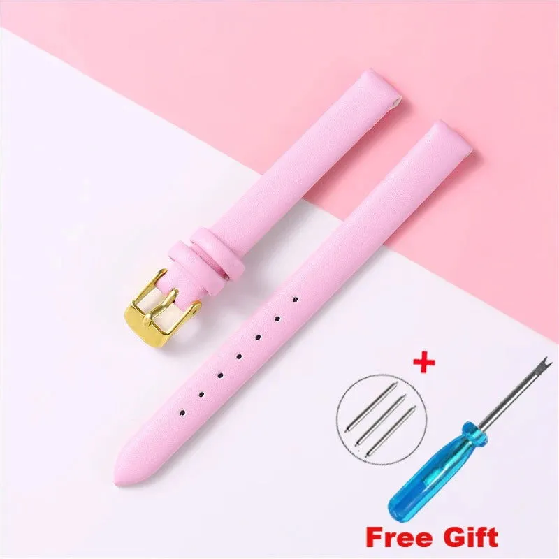 Genuine leather watch strap accessories 8mm, 10mm, 12mm, 14mm