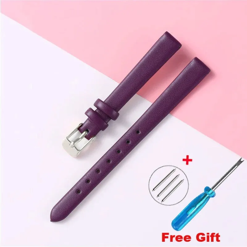 Genuine leather watch strap accessories 8mm, 10mm, 12mm, 14mm
