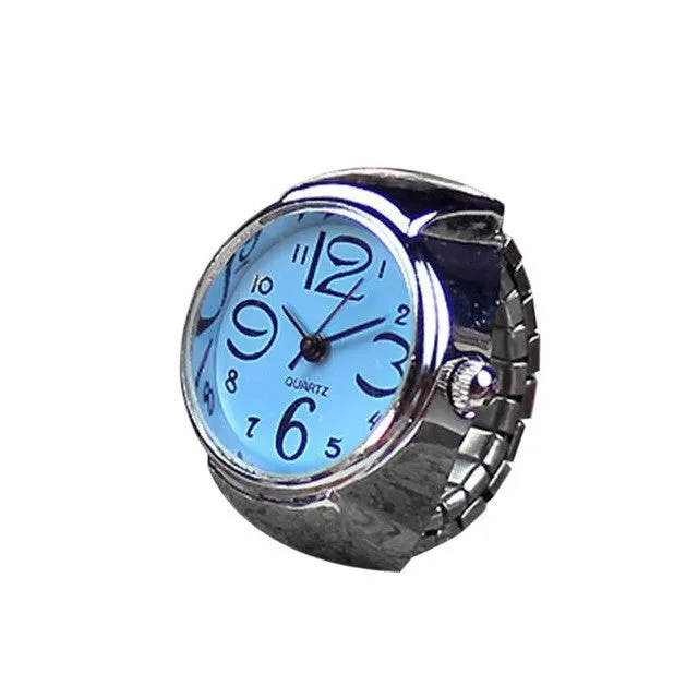 Genvivia Quartz Watch Dial Analog Watch Creative Stainless Steel Cool Elastic Finger Ring Watch montre femme