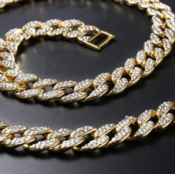 Glistening 13 MM Cuban Link Chain by Bling Master