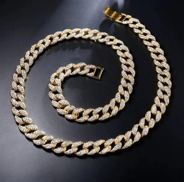 Glistening 13 MM Cuban Link Chain by Bling Master