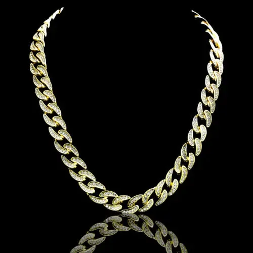Glistening 13 MM Cuban Link Chain by Bling Master