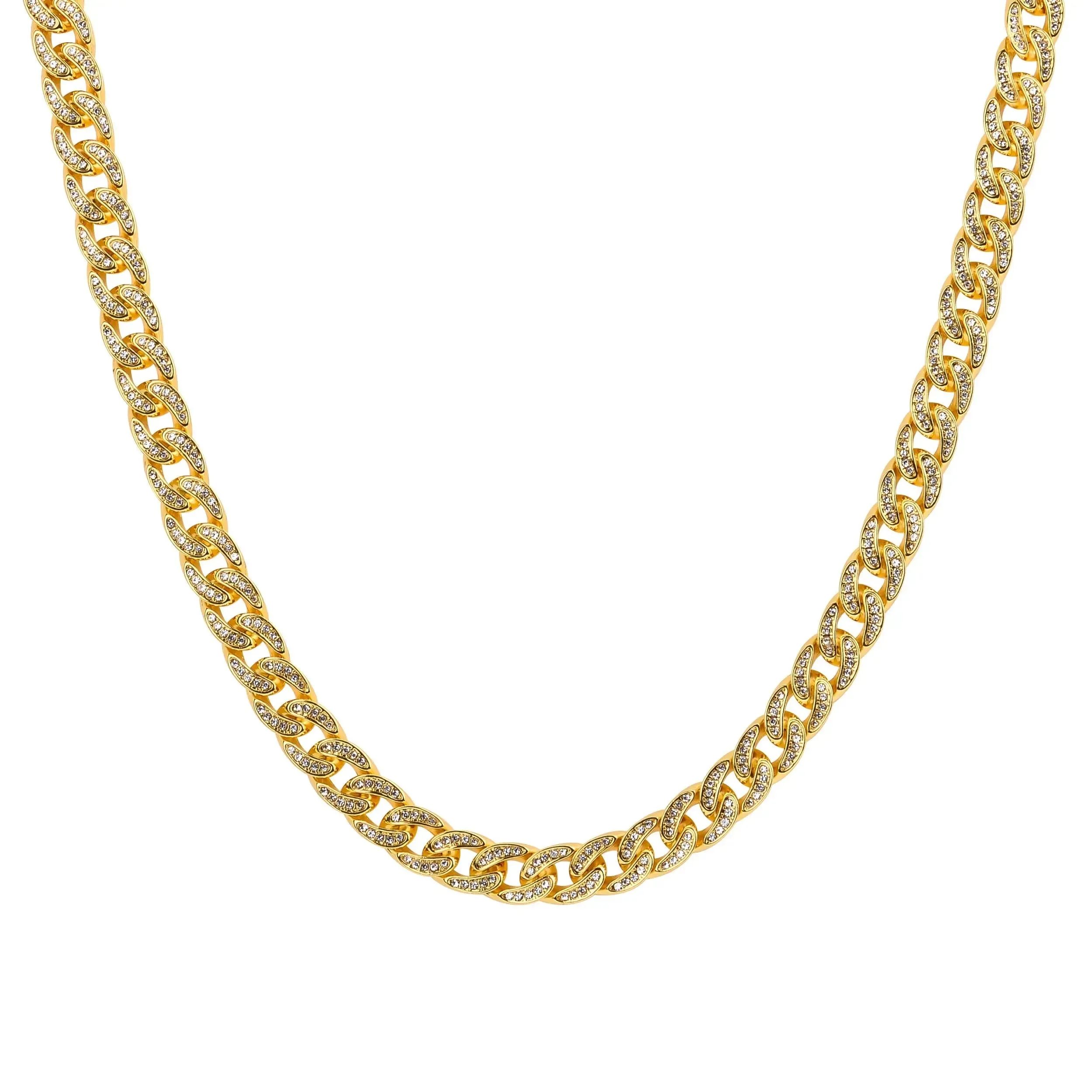 Glistening 13 MM Cuban Link Chain by Bling Master