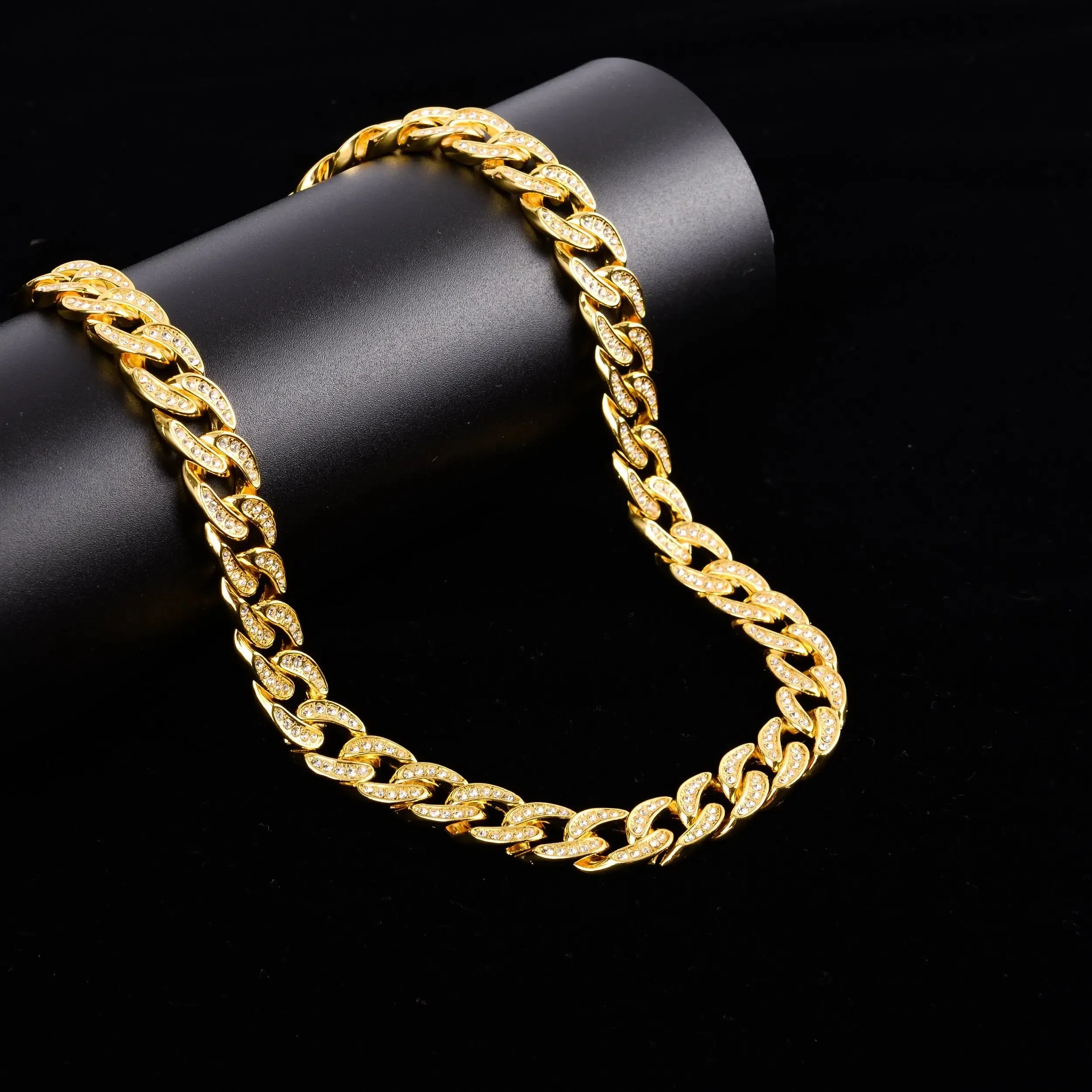 Glistening 13 MM Cuban Link Chain by Bling Master
