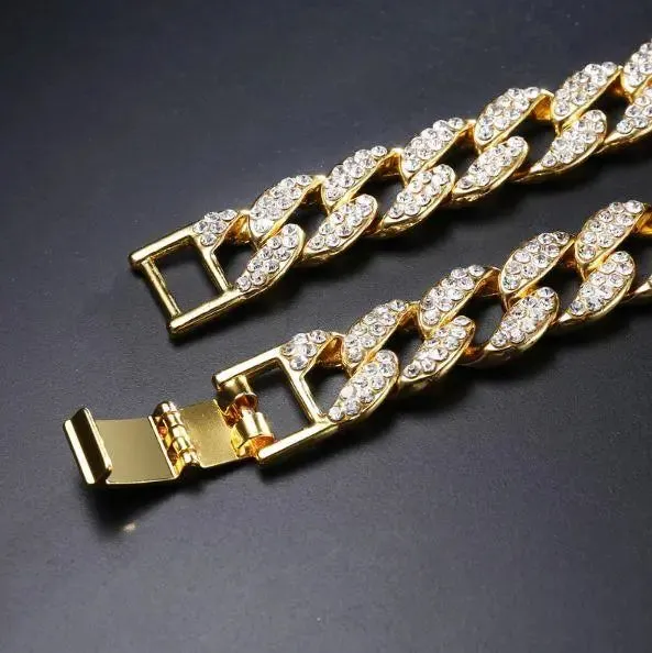 Glistening 13 MM Cuban Link Chain by Bling Master
