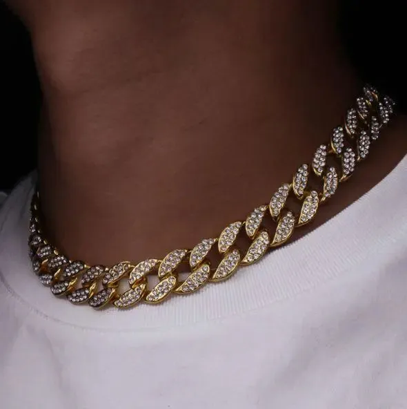 Glistening 13 MM Cuban Link Chain by Bling Master