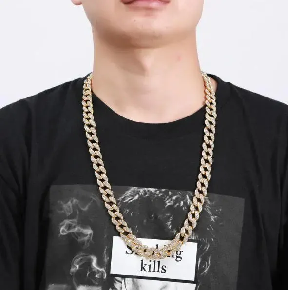 Glistening 13 MM Cuban Link Chain by Bling Master