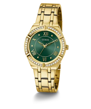 Guess Cosmo Green Dial Gold Women's Watch GW0033L8