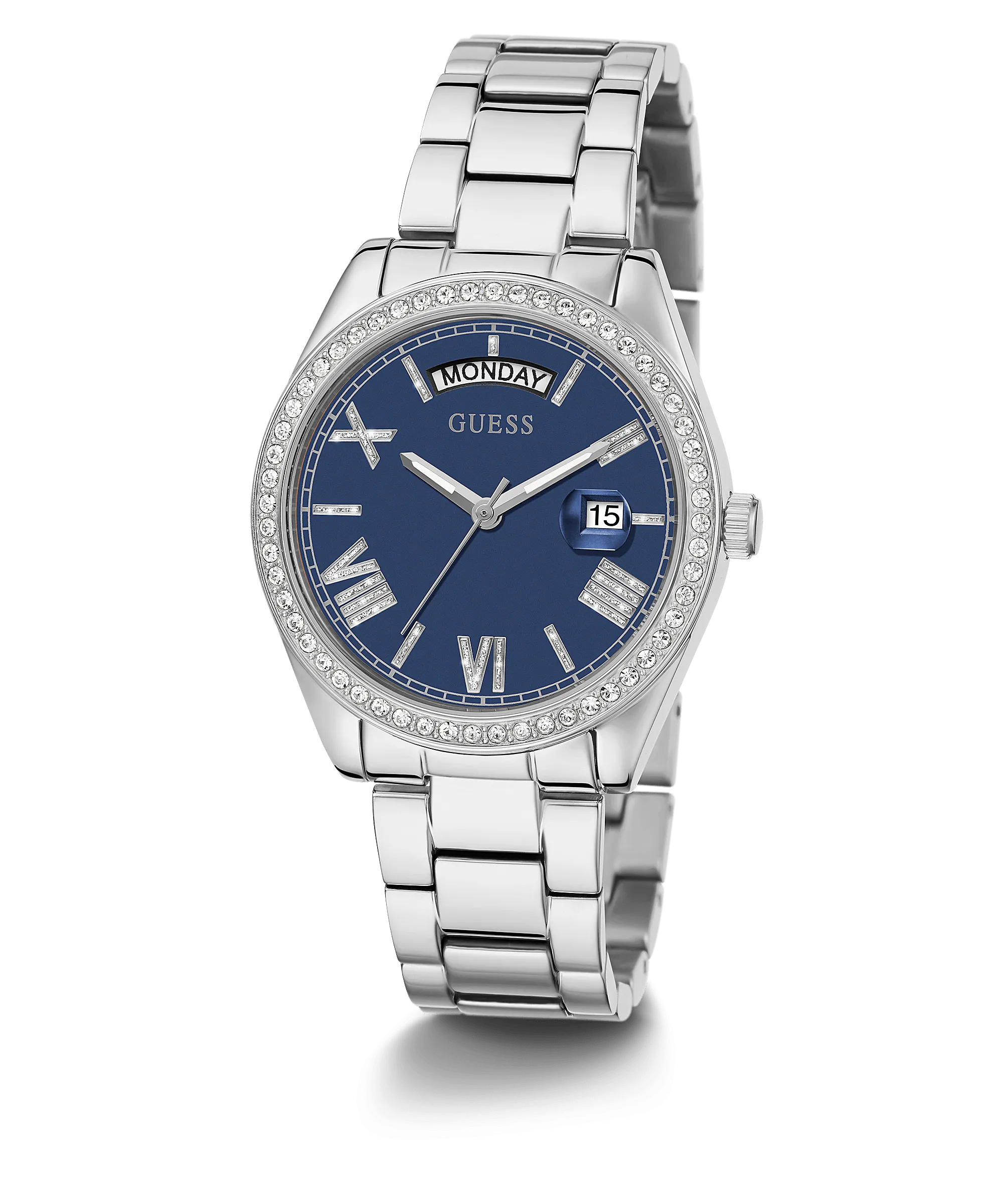 Guess Luna Silver Case Blue Dial Women's Watch GW0307L1