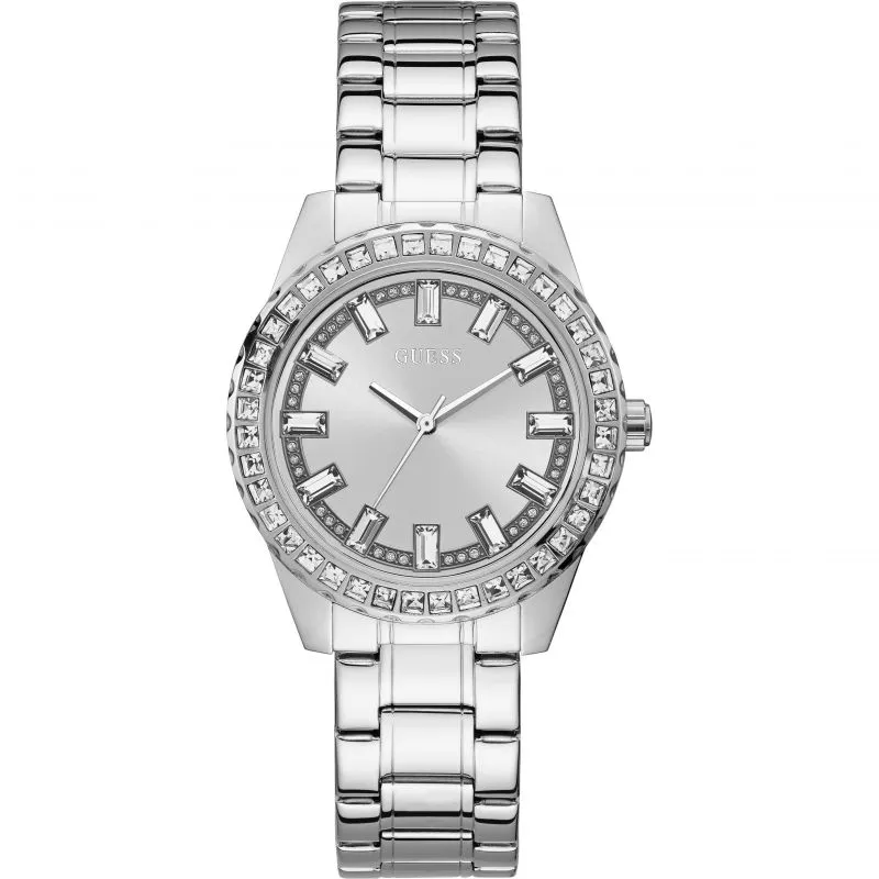 Guess Sparkler Silver Crystal Women's Watch GW0111L1 (DEFECT)
