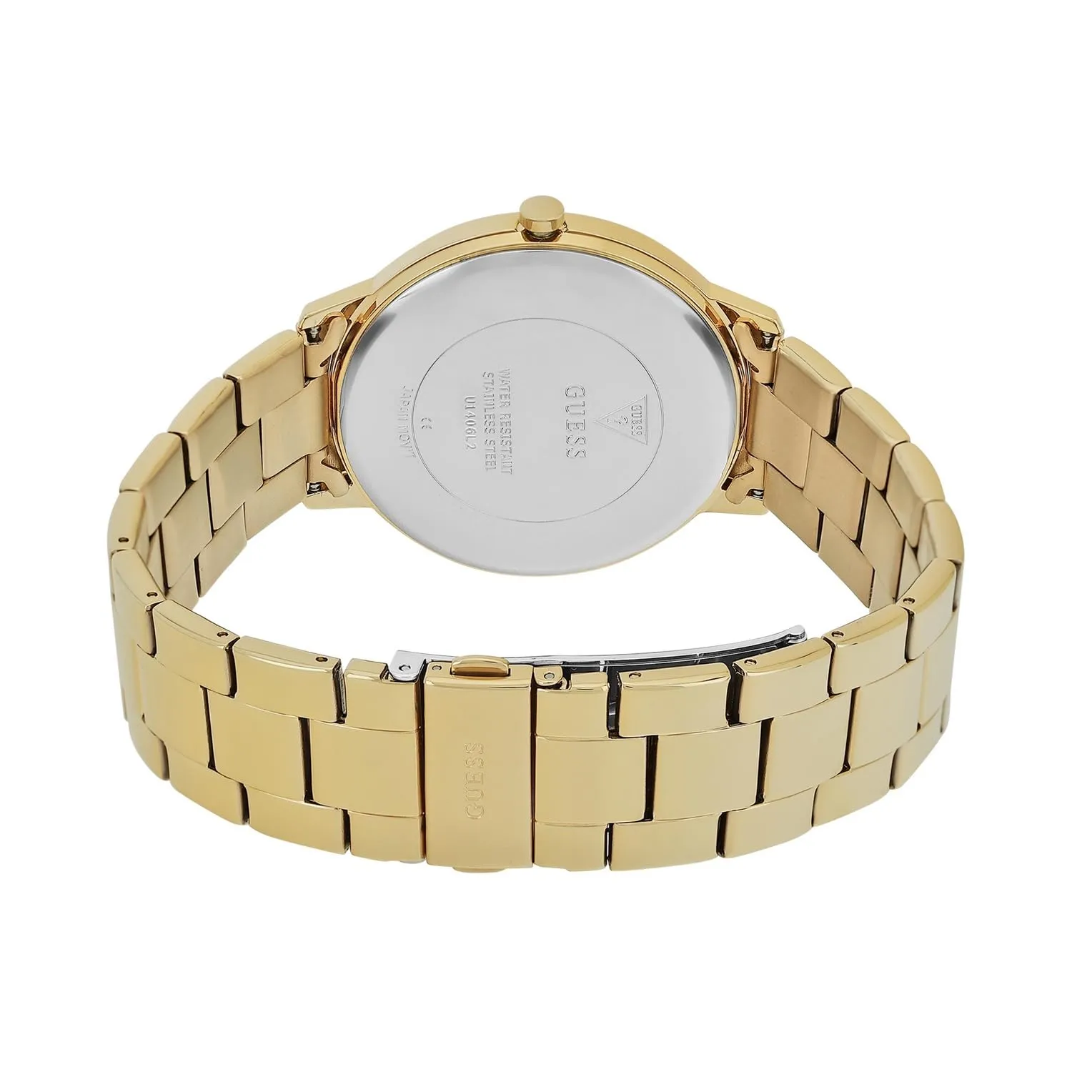 GUESS Stainless Steel Analog Gold Dial Women's Watch-U1406L2M