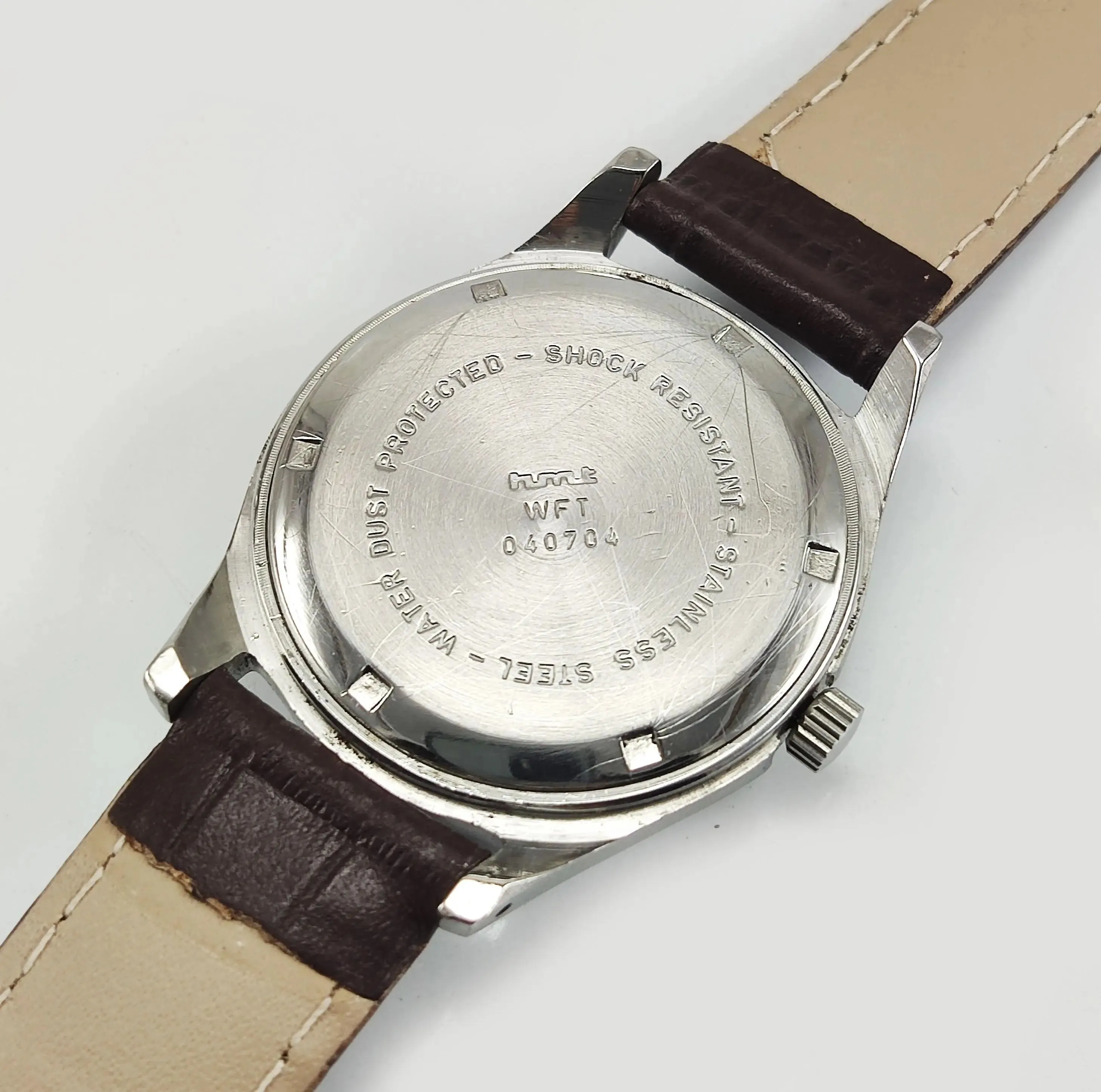 HMT Janata Para Shock 17 Jewels Brown Dial Mechanical Hand winding Men's Wrist Watch