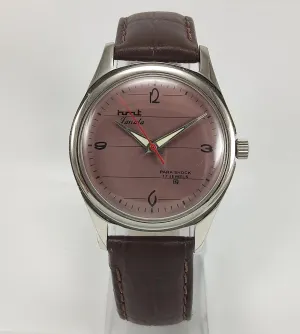 HMT Janata Para Shock 17 Jewels Brown Dial Mechanical Hand winding Men's Wrist Watch