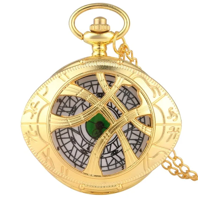 Hollow Eye-Shaped Pendant Pocket Watch