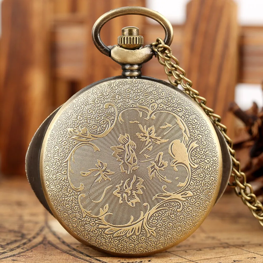 Hollow Eye-Shaped Pendant Pocket Watch