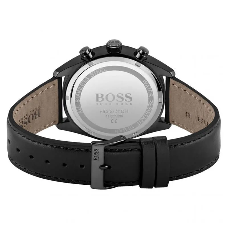 Hugo Boss Champion Black Leather Men's Watch 1513880