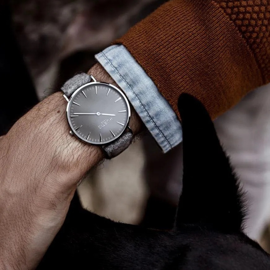 Hymnal Vegan Watch Tweed Silver, Grey & Grey