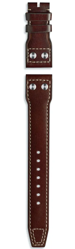 IWC Strap Calfskin Marron Brown For Folding Clasp