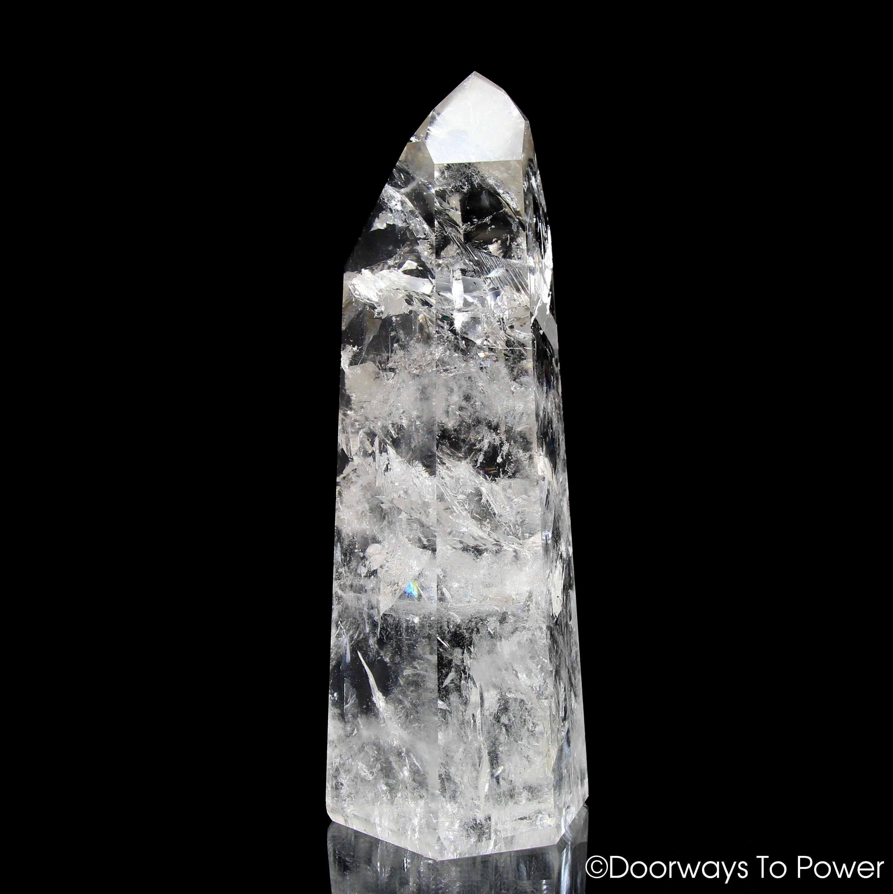 John of God Quartz Master Dow Devic Temple Casa Crystal w/ Rainbows