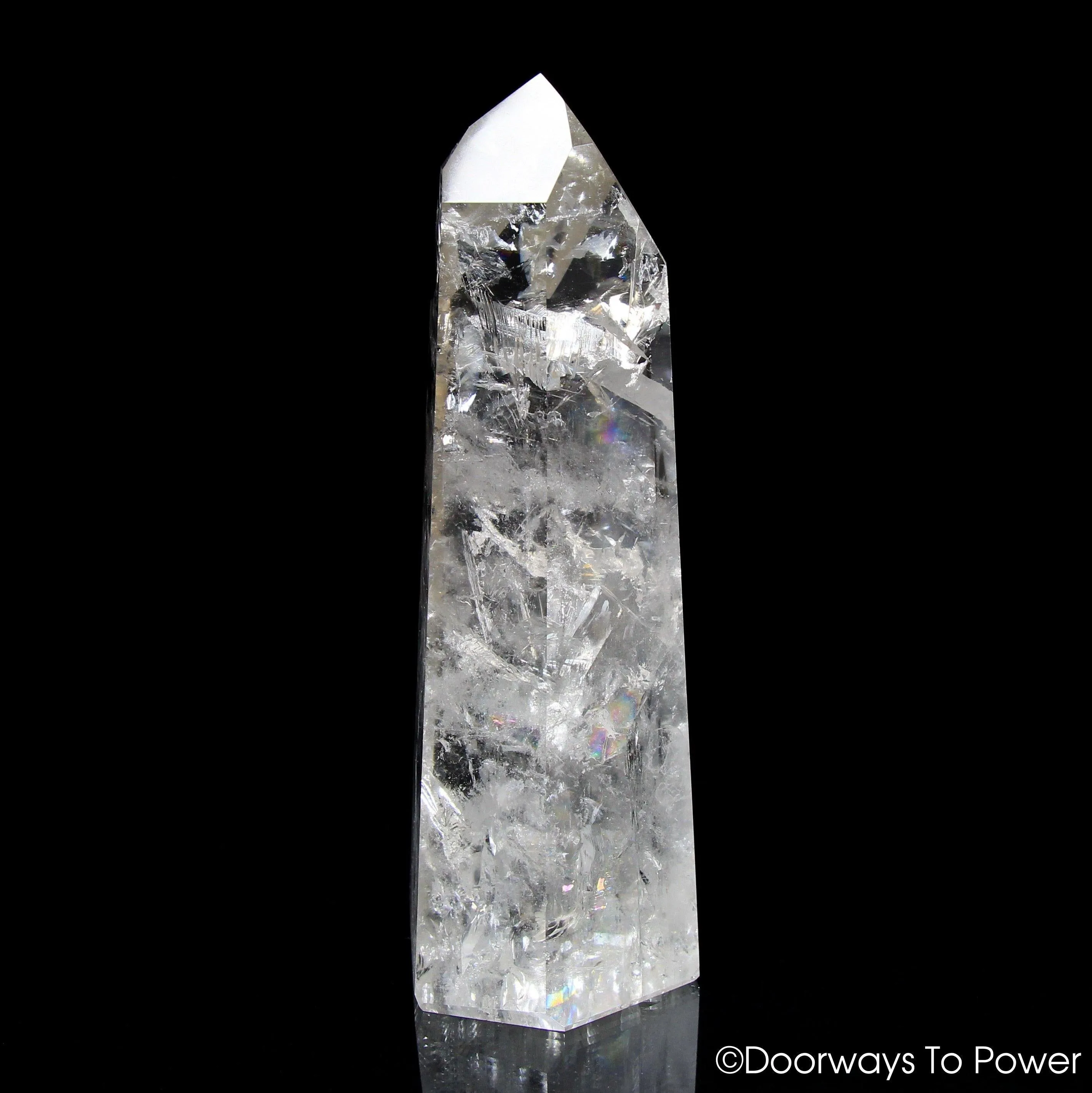 John of God Quartz Master Dow Devic Temple Casa Crystal w/ Rainbows